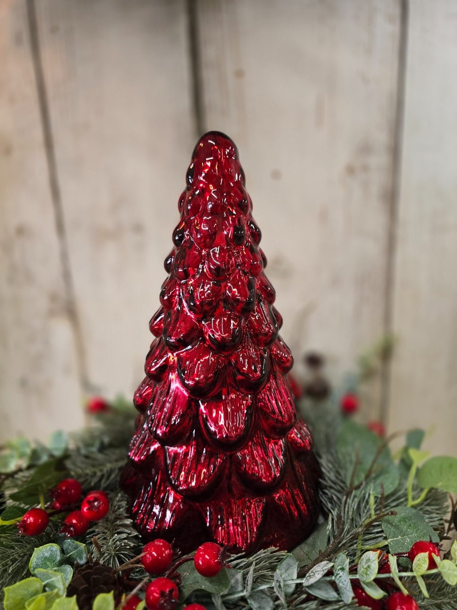 FLEURISH Large Scarlet Merlot Tree 5.1x10.6in