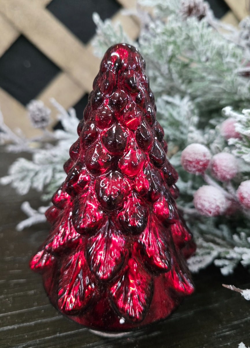 FLEURISH Small Scarlet Merlot Tree 3.1x5.1in