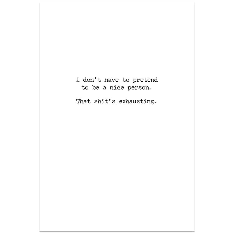 Trash Talk by Annie Trash Talk Greeting Card Exhausting