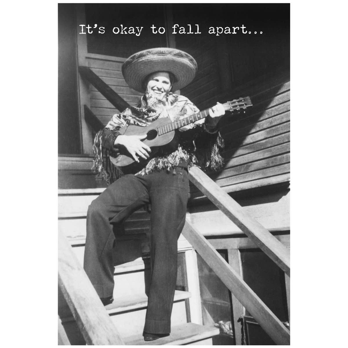 Trash Talk by Annie Trash Talk Greeting Card It's Okay To Fall Apart