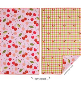 Cherry Hearts Microfiber Kitchen Dish Towel