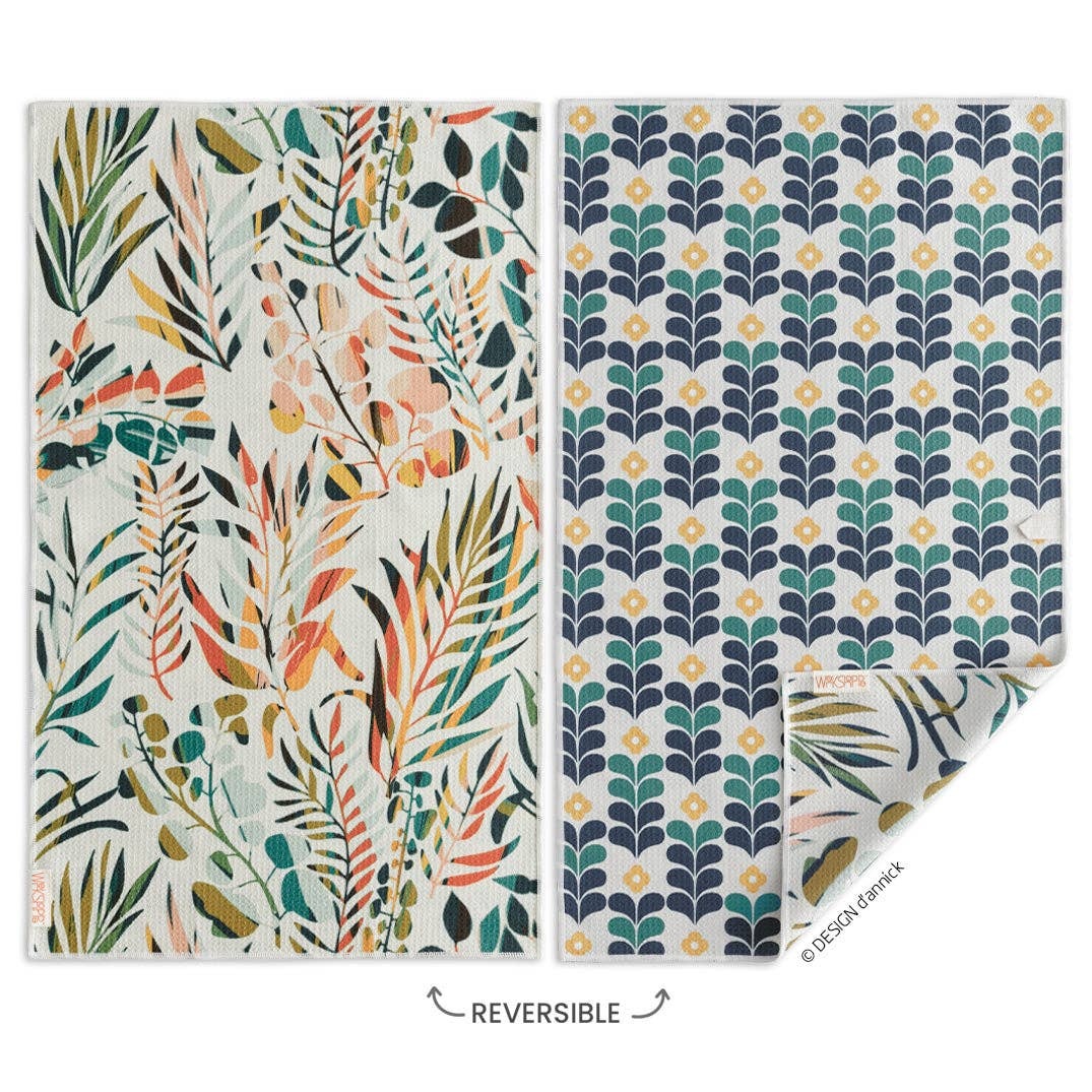 Colorful Leaves Microfiber Kitchen Towel
