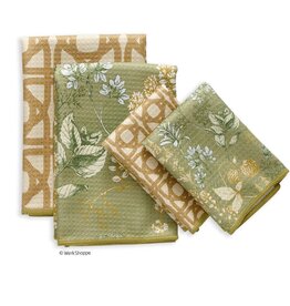 Kitchen Herbs All Purpose Towels, Ultra Absorbent, Set of 4