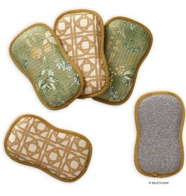 Kitchen Herbs Quick-Drying Scrubbies, Set of 4