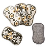 Leaf Tiles Scrubbie Set, Eco-friendly & Machine Washable