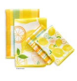 Lemon Plaid Microfiber Towel Set, All Surface Cleaning Cloth