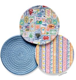 Mediterranean Summer Cotton Kitchen Trivets, Pot Holders