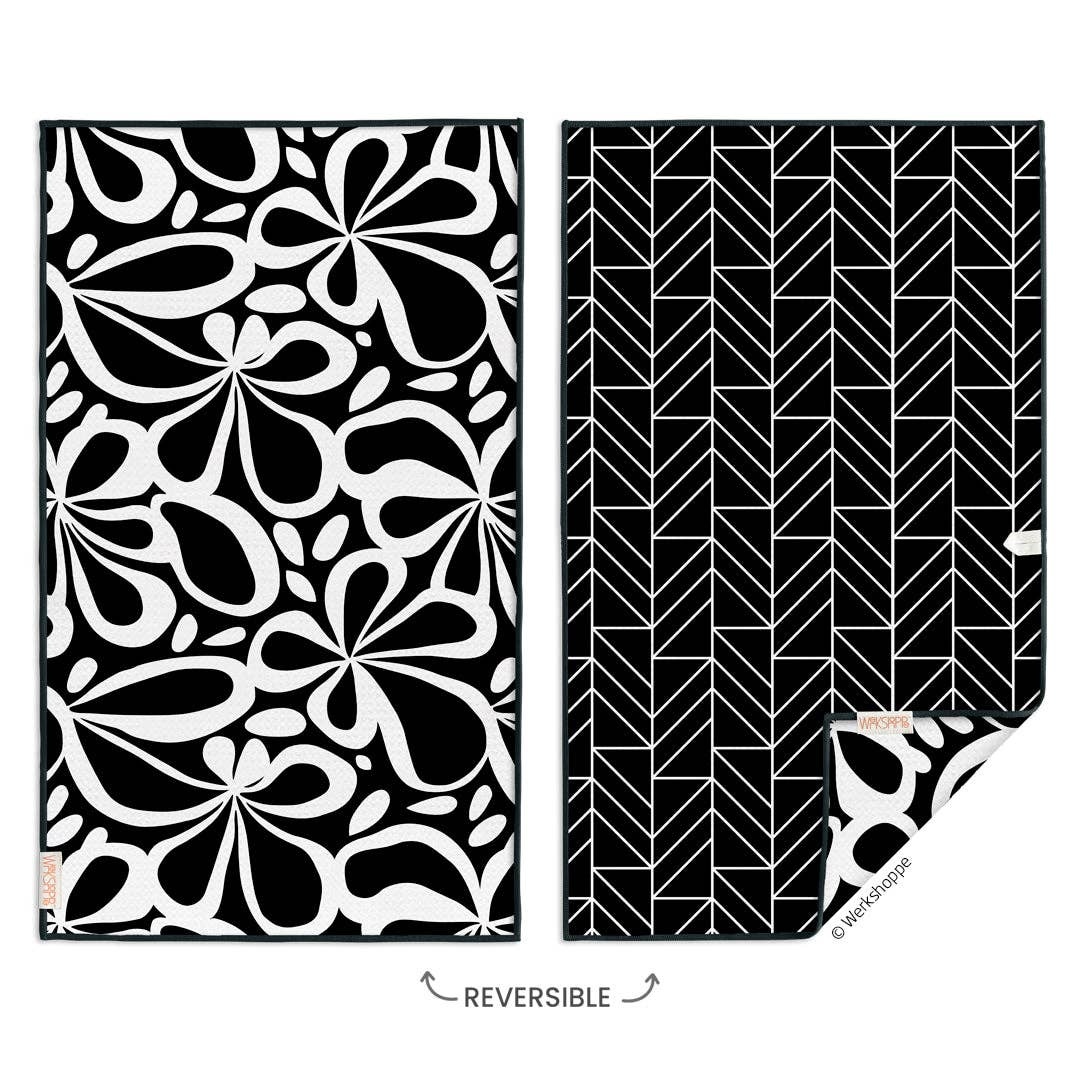 Mod Floral Tile Microfiber Towel