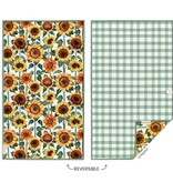 Sunflower Check Microfiber Hand Towel Fall Kitchen Decor