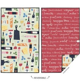 Wine & Cheese Please Microfiber Kitchen Towel