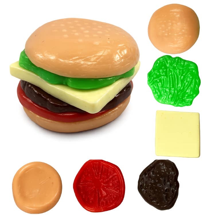 Novelty Brands Fun Doh Build A Squish Burger Stack Squish