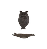 FLEURISH Decorative Cast Iron Owl Shaped Dish