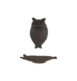 FLEURISH Decorative Cast Iron Owl Shaped Dish
