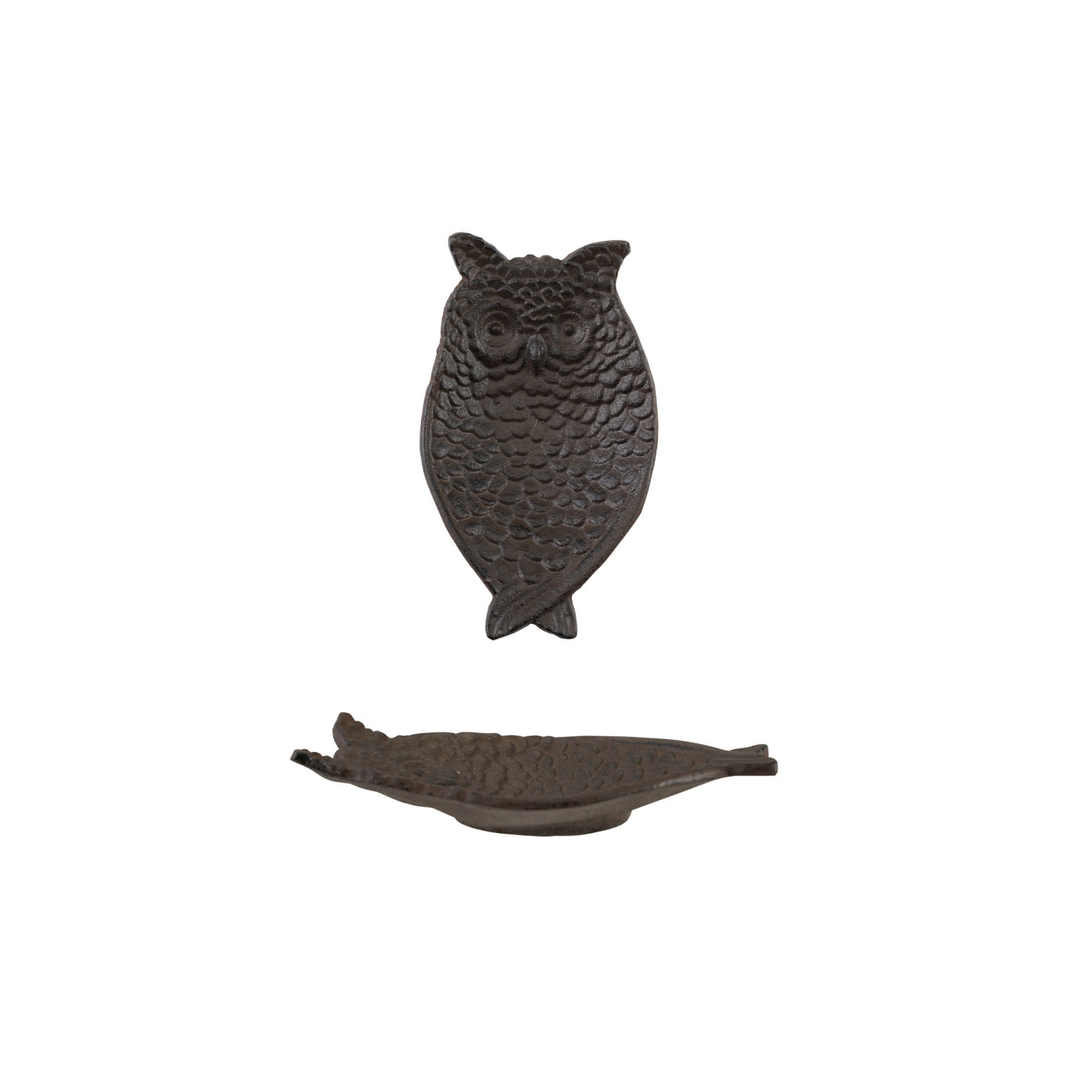 FLEURISH Decorative Cast Iron Owl Shaped Dish