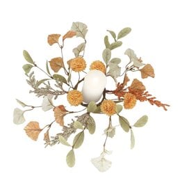 FLEURISH Orange Pom Pom Candle Ring