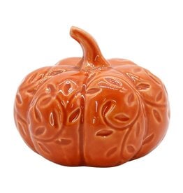FLEURISH Small Orange Porcelain Pumpkin