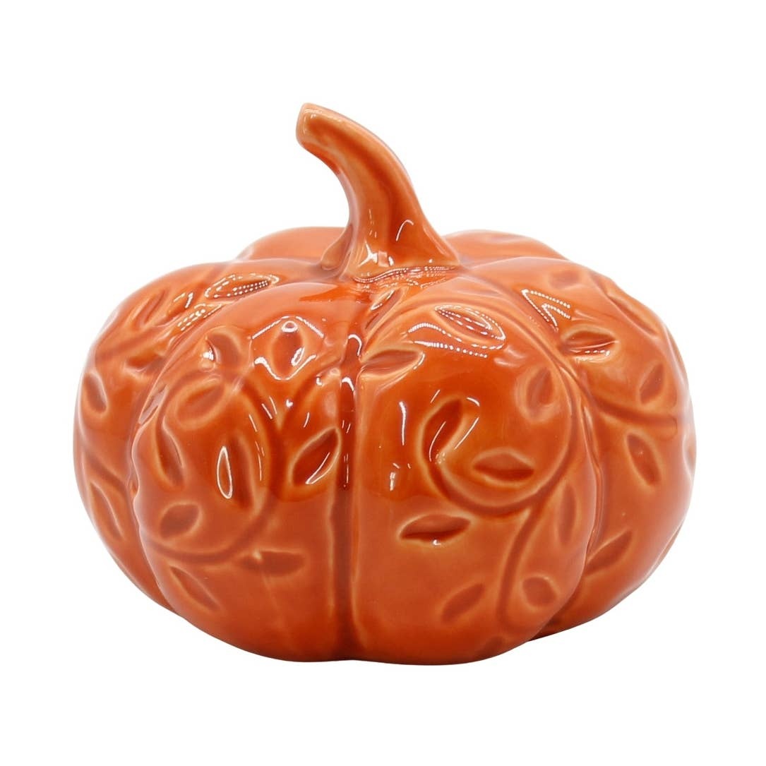 FLEURISH Small Orange Porcelain Pumpkin