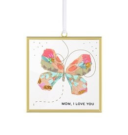 Elisabeth Hays Mom I Love You Butterfly Suncatcher - 3x3in