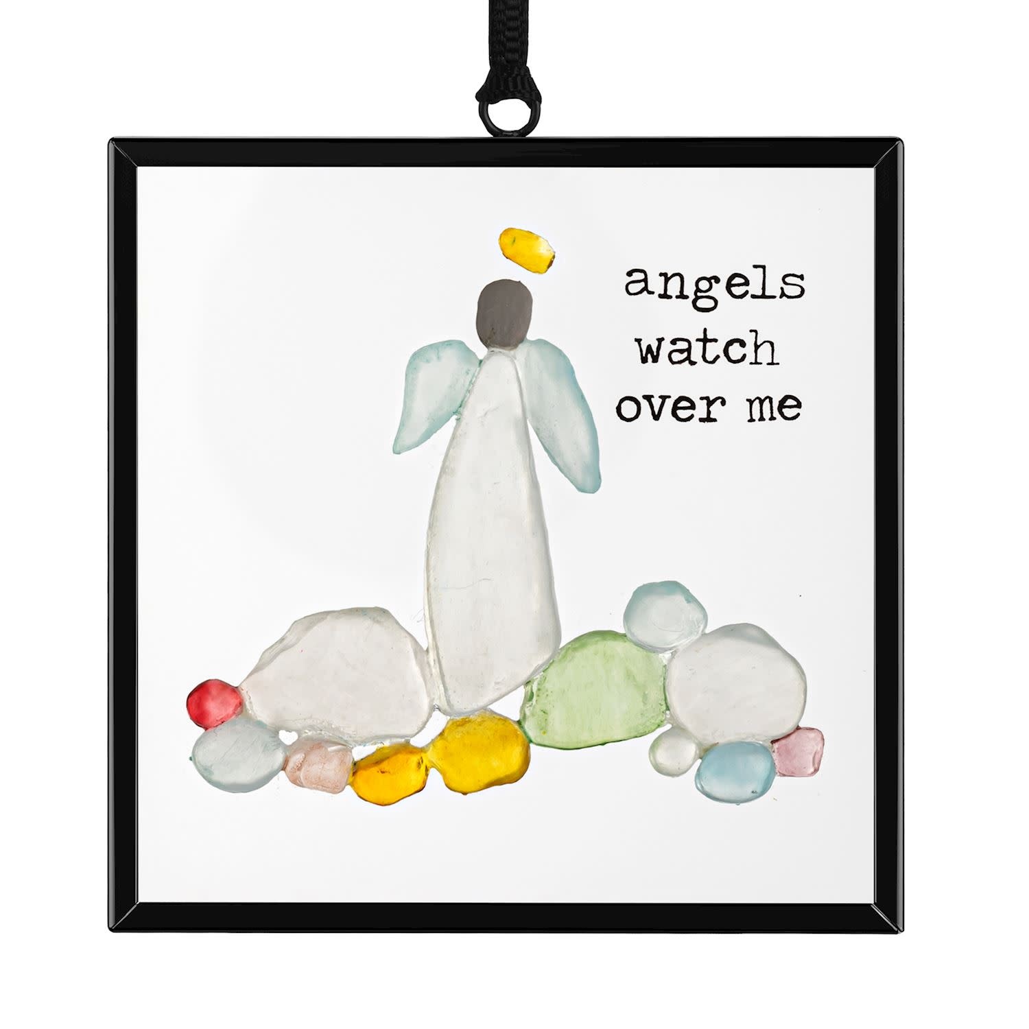 Sharon Nowlan Angels Watch Over Me Suncatcher - 3x3in