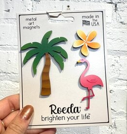 Roeda Studio Tropical Flamingo Magnets S/3