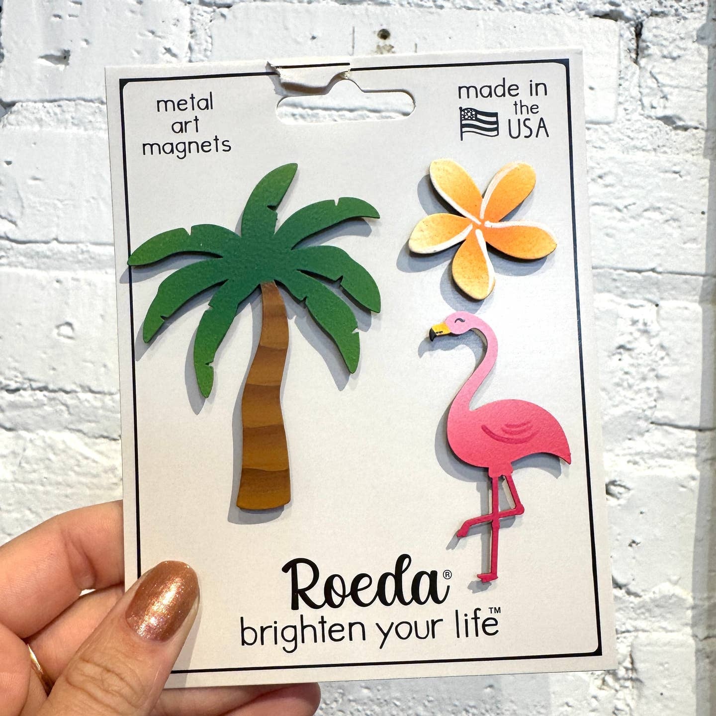 Roeda Studio Tropical Flamingo Magnets S/3