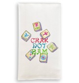 French Graffiti Colorful Mahjong Tiles Tea Towel