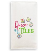 French Graffiti Queen of the Tiles Tea Towel