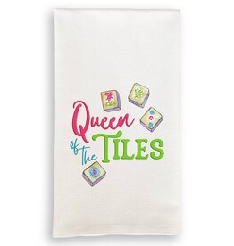 French Graffiti Queen of the Tiles Tea Towel