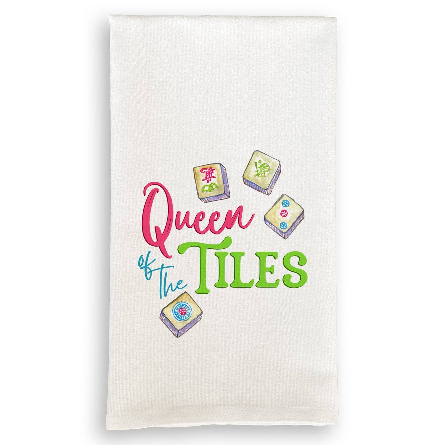 French Graffiti Queen of the Tiles Tea Towel