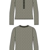 Liverpool Los Angeles long sleeve knit henley top w sweater trim
