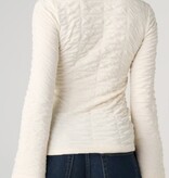 Liverpool Los Angeles long flare sleeve crew neck knit top