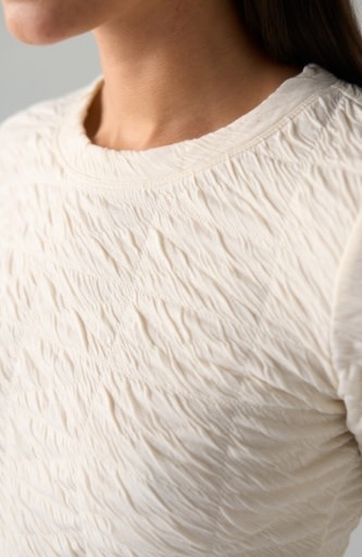 Liverpool Los Angeles long flare sleeve crew neck knit top