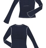 Liverpool Los Angeles long flare sleeve crew neck knit top