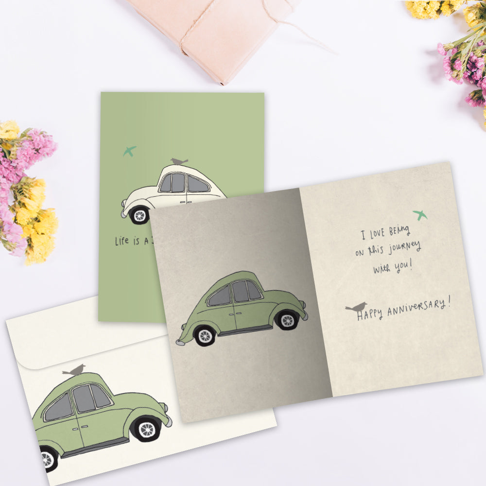 Life Journey Anniversary Greeting Card