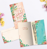 Happy Flowers Money Holder Card