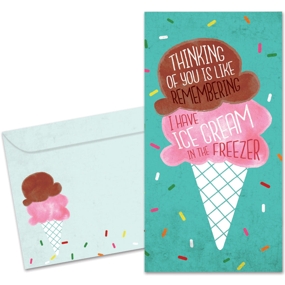 Freezer Ice Cream Money Holder Card