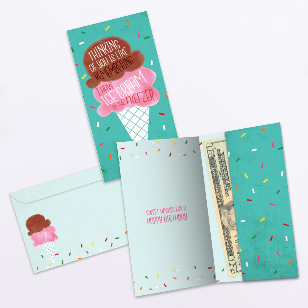 Freezer Ice Cream Money Holder Card