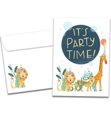 Party Time Animals Birthday Greeting Card