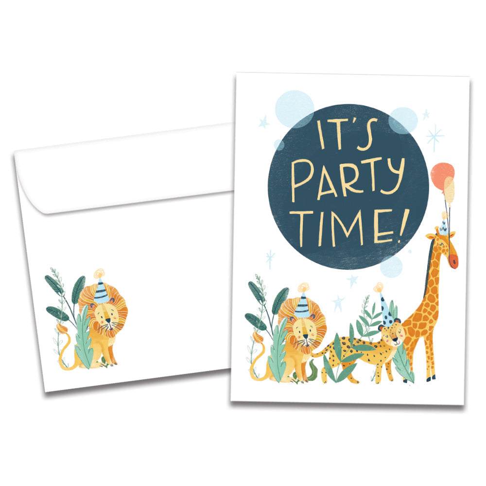 Party Time Animals Birthday Greeting Card