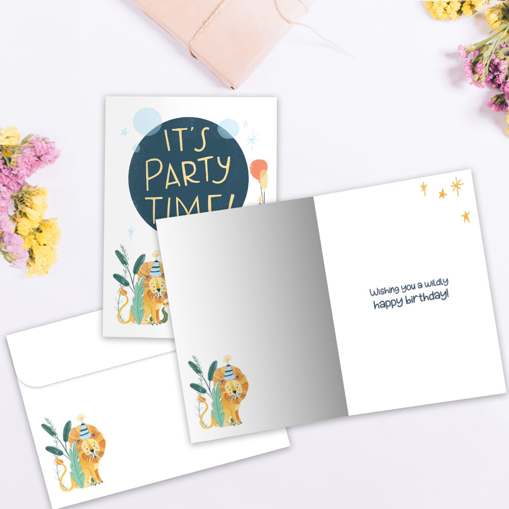 Party Time Animals Birthday Greeting Card