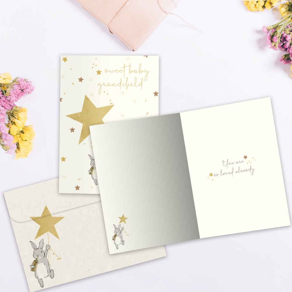 Sweet Baby Grandchild New Baby Greeting Card