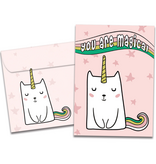 Magical Cat Unicorn Birthday Greeting Card