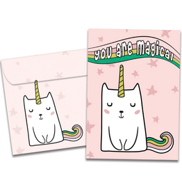 Magical Cat Unicorn Birthday Greeting Card