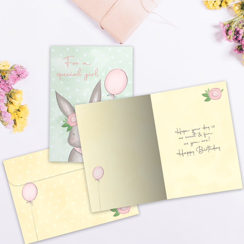 For a Special Girl Birthday Greeting Card