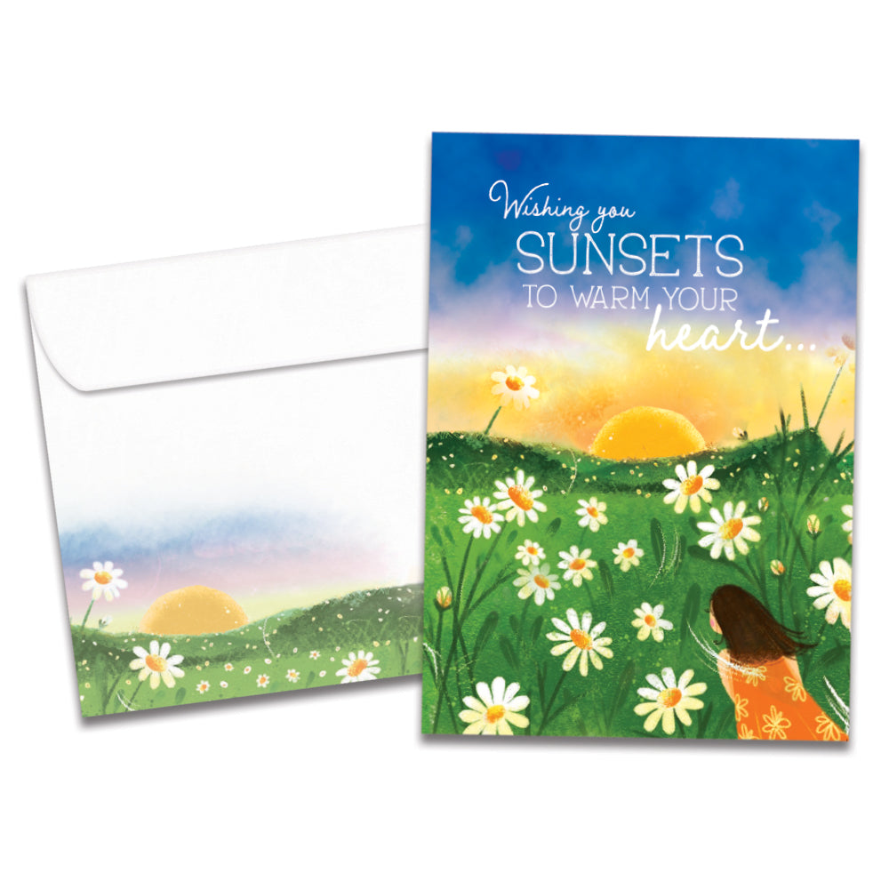 Sunset Wish Just Because Greeting Card
