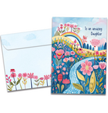 Rainbow Floral Path Birthday Greeting Card