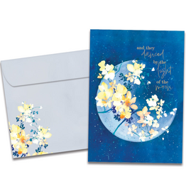 Floral Moonlight Wedding Greeting Card