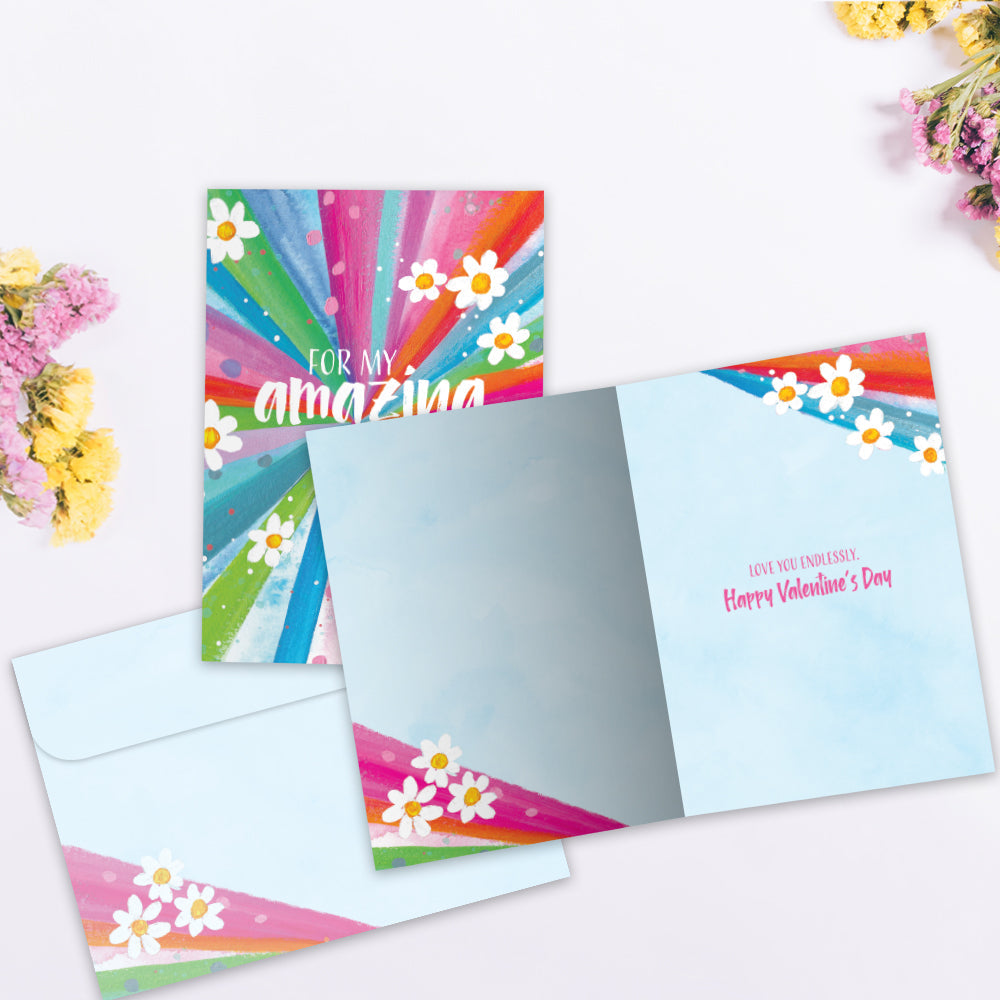 Amazing Flowers Valentine’s Day Greeting Card