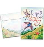 Spirits High Birds Birthday Greeting Card
