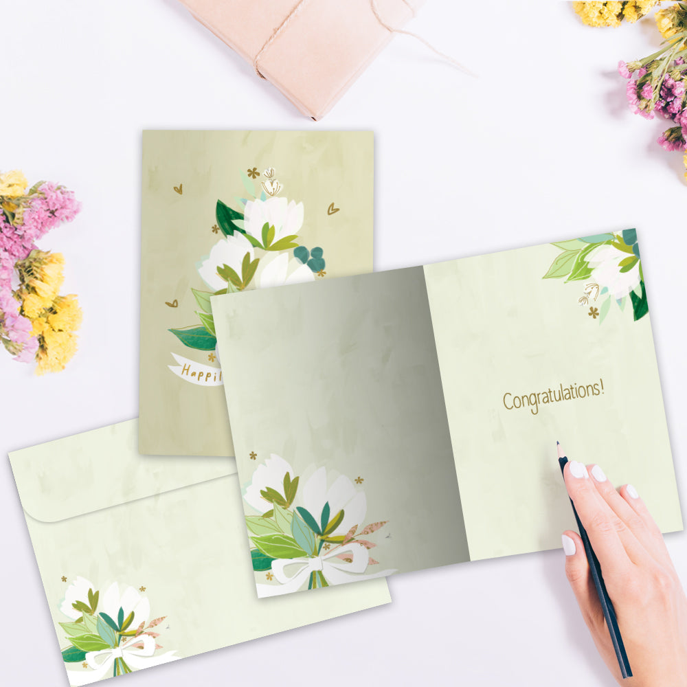 Bridal Bouquet Wedding Greeting Card